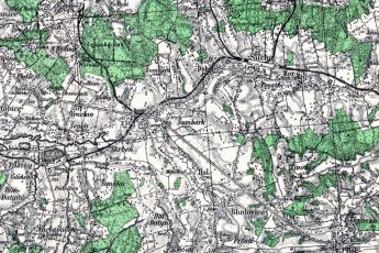 Území města Havířova v roce 1940