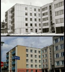 Ulice Jurije Gagarina 26-28-30 v historickém srovnání